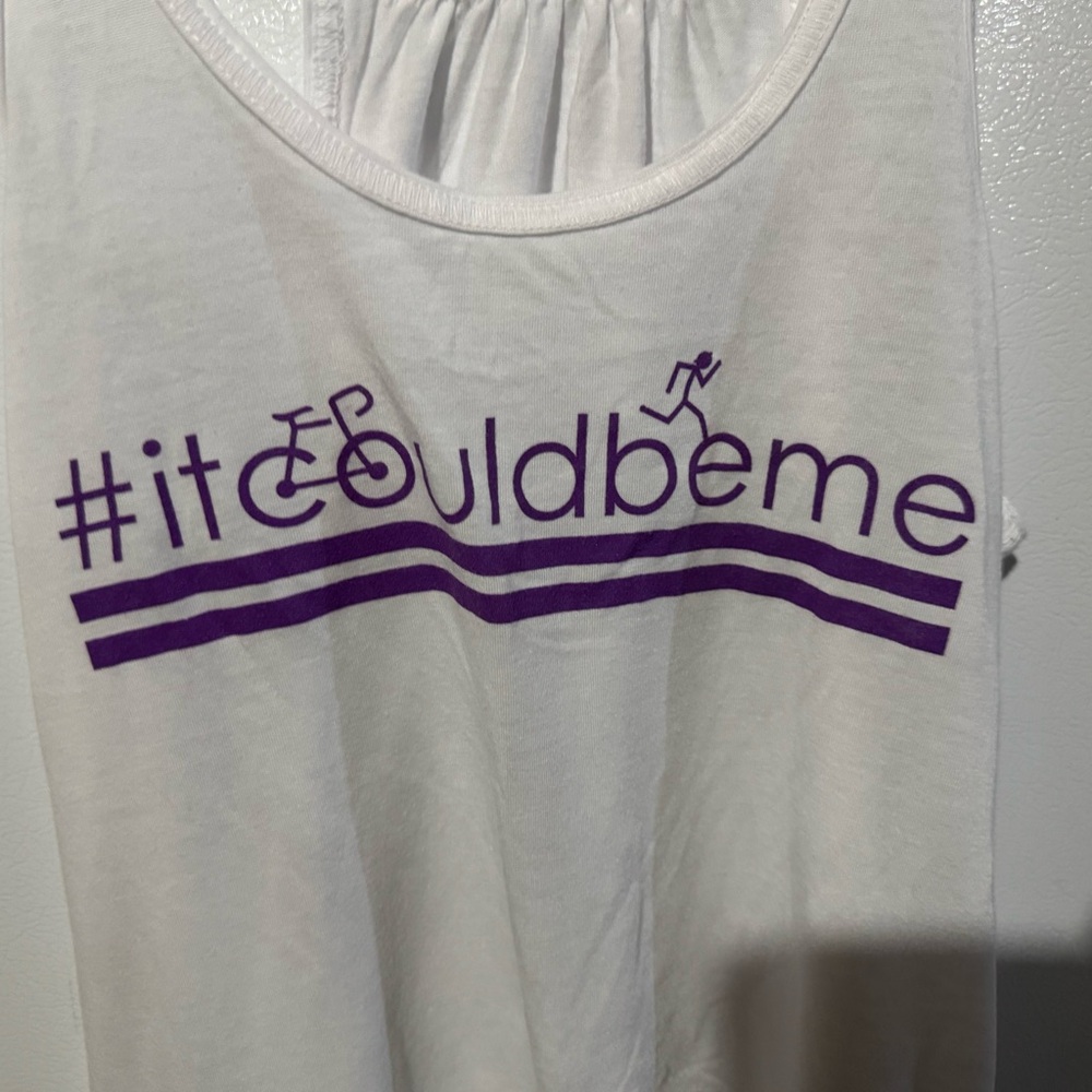 Bella Canvas White Tank with Purple Design